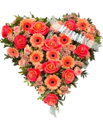 Peach Mixed Loose Heart