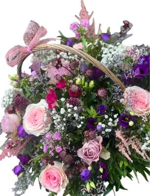 Pretty Pink Florsit choice basket