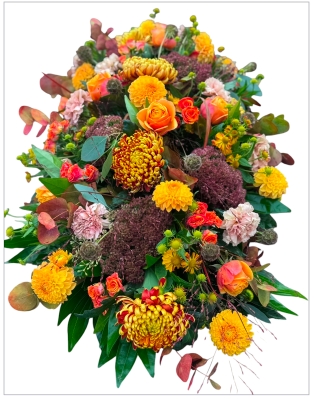 Seasonal Autumn Coffin Spray