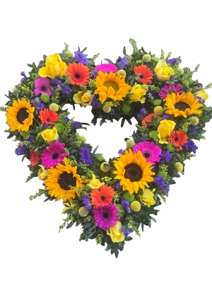 Sunflower Loose Heart