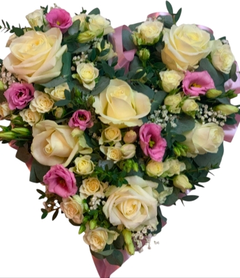 White Rose Loose Tribute with A of pink