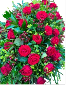 Luxury Red Naomi Rose coffin Spray