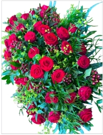 Luxury Red Naomi Rose coffin Spray