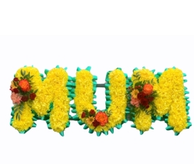Mum Yellow Based Letter