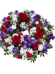 Purple & Red Wreath