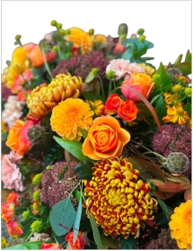 Seasonal Autumn Coffin Spray