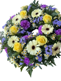 Yellows & Purplle Shades Wreath